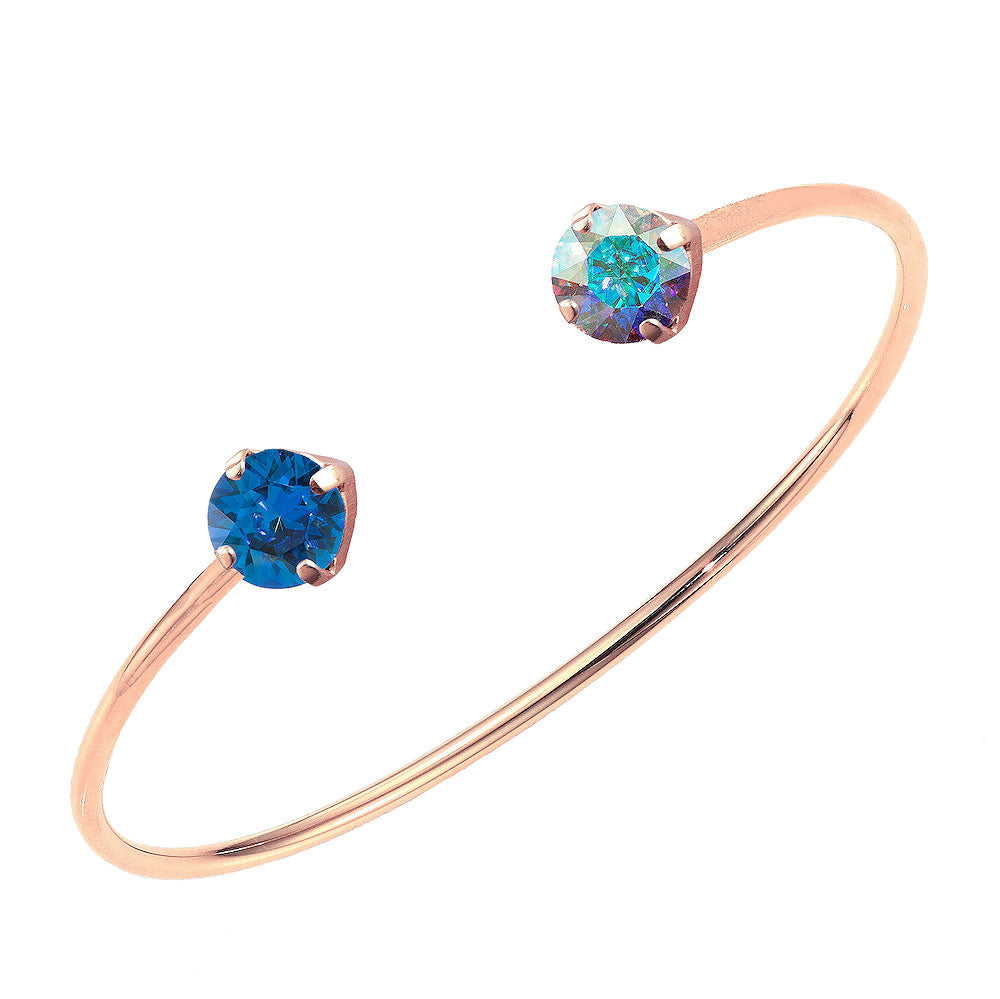 Goldenrose rokassprādze Swarovski ar zaļgani dzeltenu un capri kristālu