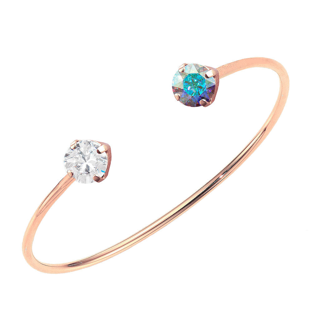 Goldenrose rokassprādze Swarovski ar zaļgani dzeltenu un caurspīdīgu kristālu