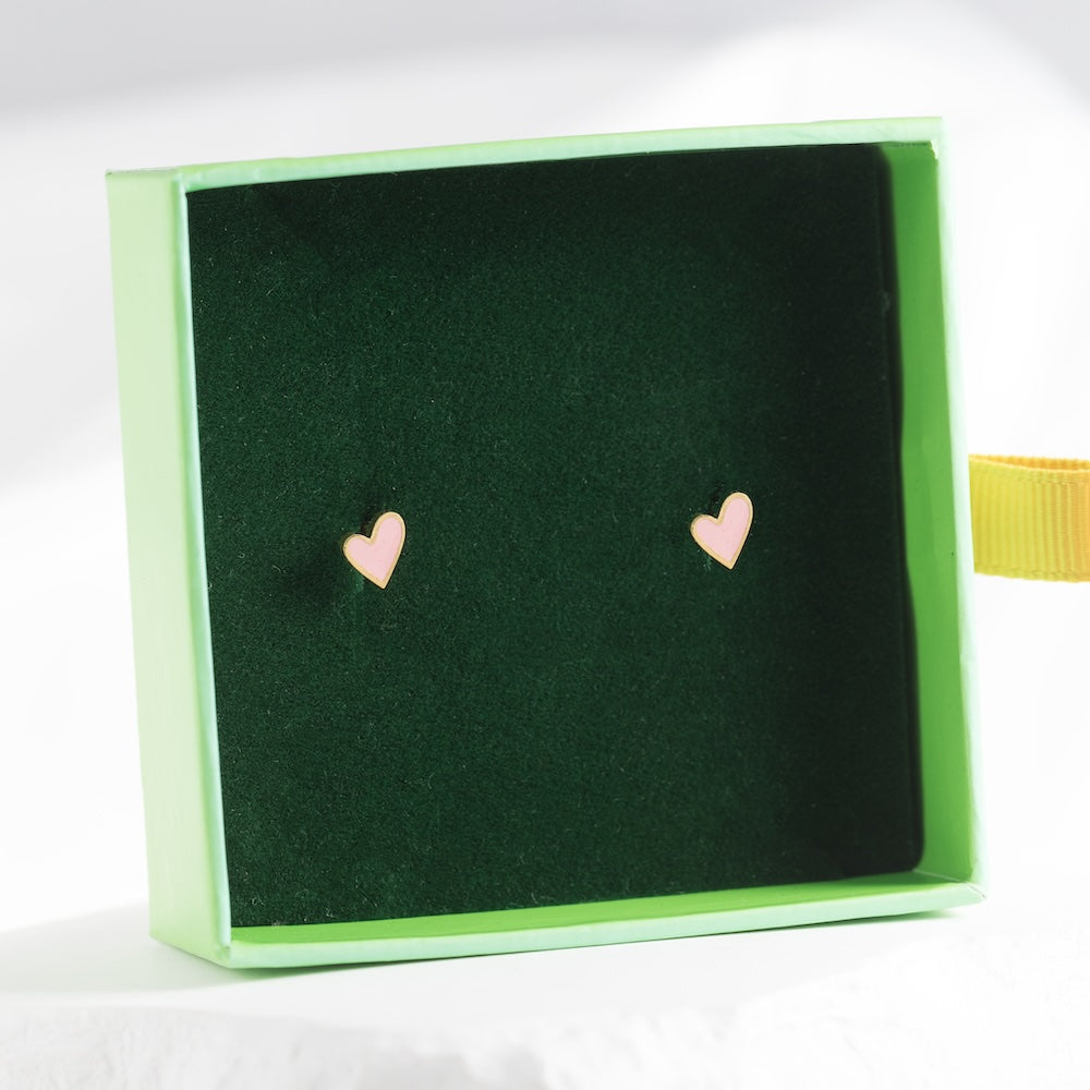 Children's stud earrings 'ZEMENE' with screw-on flat backs.