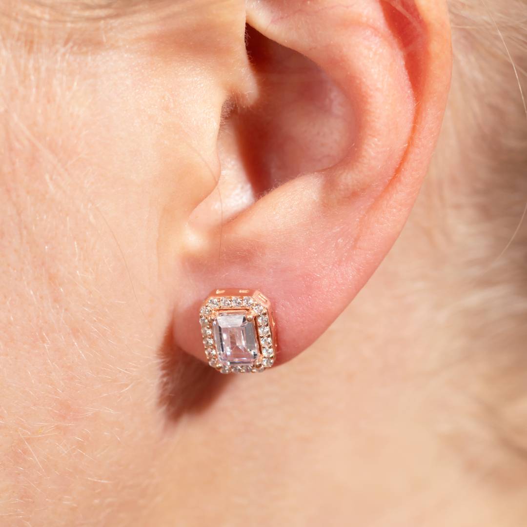 Sudraba auskari ar kristāliem 'ANDŽELIKA'