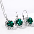 auskari sudraba emerald antialerģiski