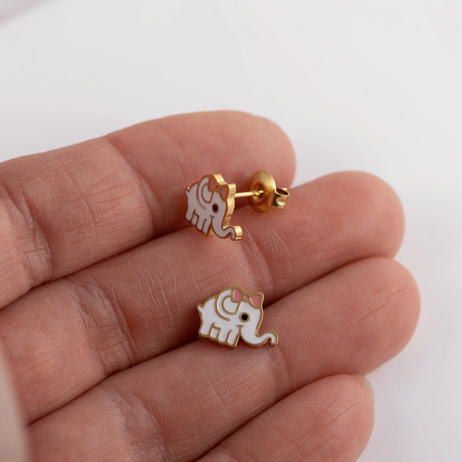 ANtialerģiski bērnu nagliņu auskari 'ZILONĪTIS'