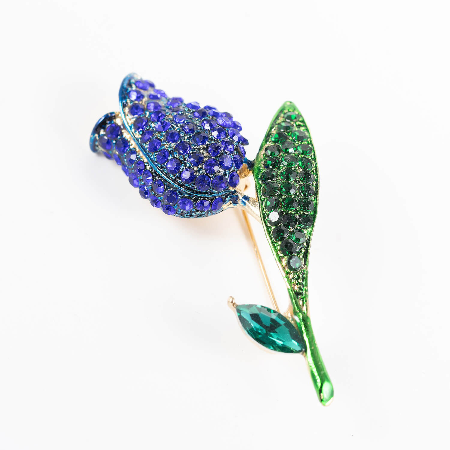 Broša ar zilu tulpes ziedu