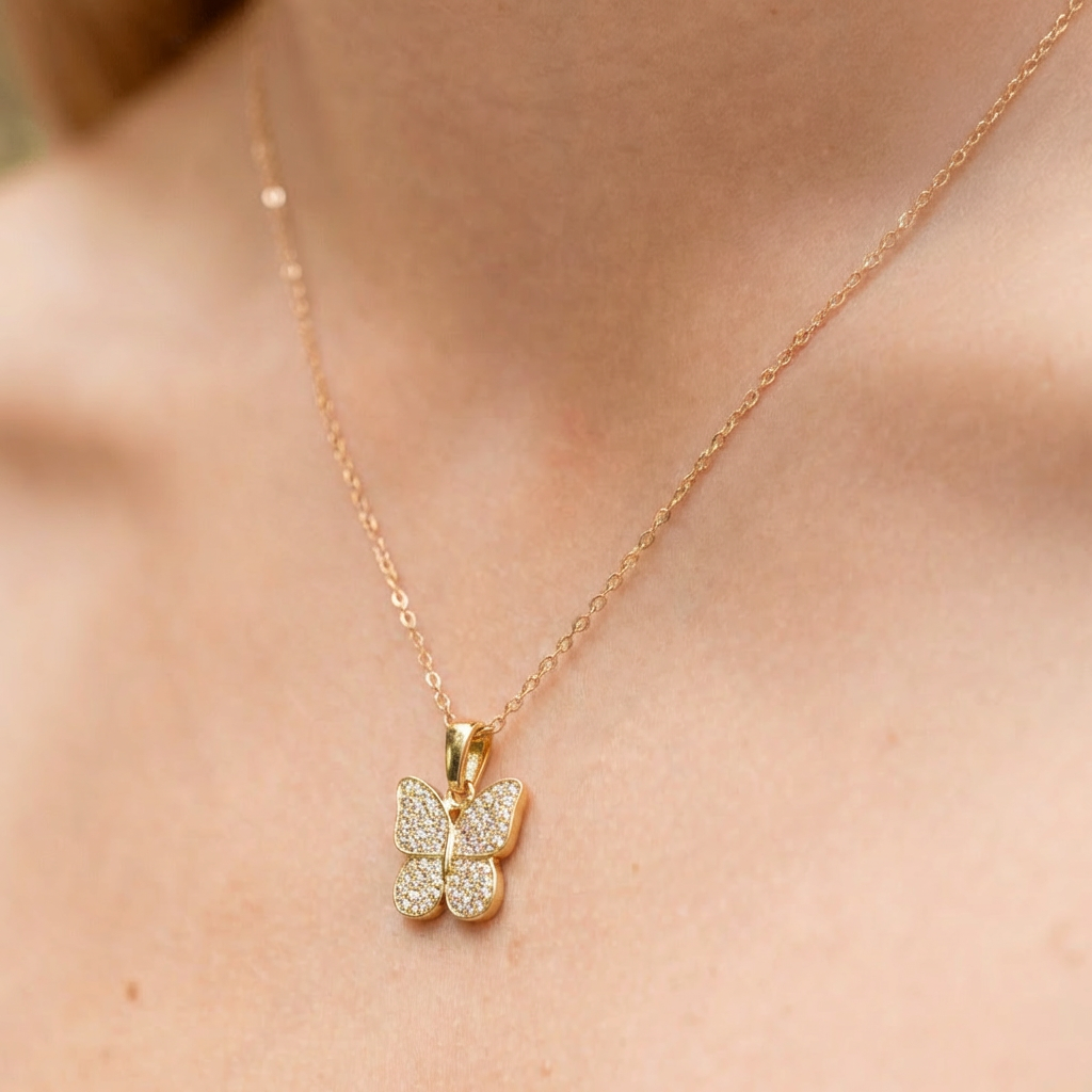 Personalizēta kaklarota ar kristālu kulonu 'TAURENĪTIS'