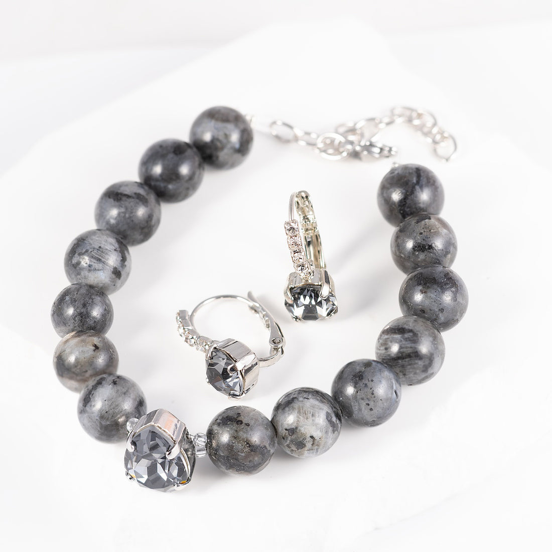 Labradorīta rotu komplekts 'NARCISE'